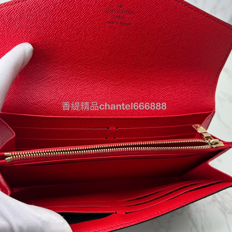 💗香緹國際精品💗 LV 晶片款 老花長夾 紅內裡-6