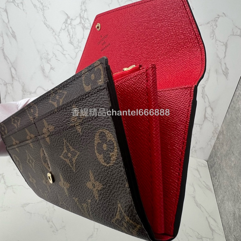 💗香緹國際精品💗 LV 晶片款 老花長夾 紅內裡-7