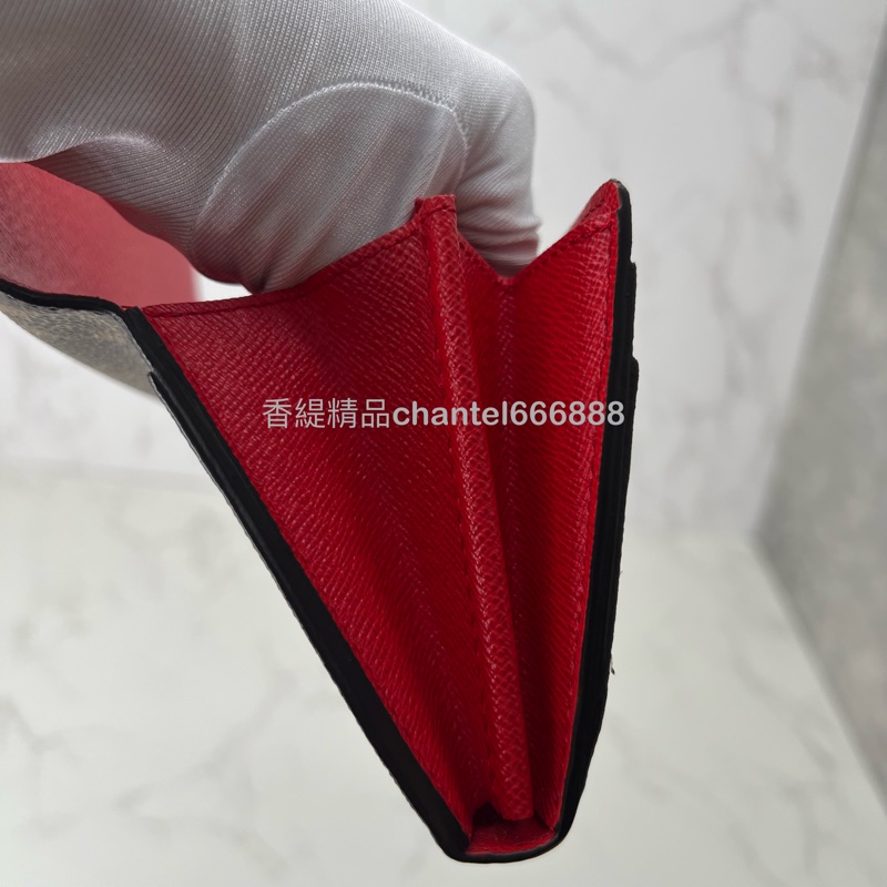 💗香緹國際精品💗 LV 晶片款 老花長夾 紅內裡-8