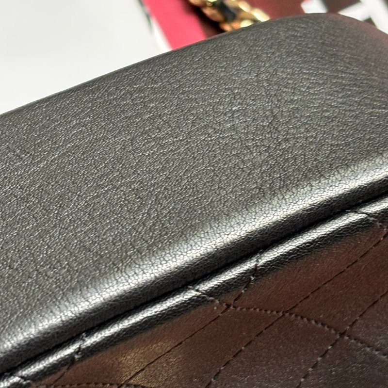 ::CHANEL:: AS0140 黑色旋轉雙C LOGO 相機包 斜背包-16