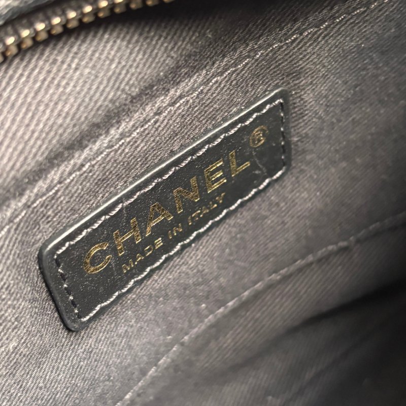 ::CHANEL:: AS0140 黑色旋轉雙C LOGO 相機包 斜背包-18