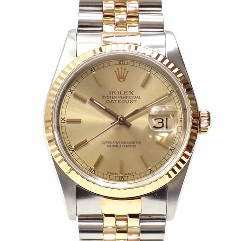 Rolex Datejust 男士 16233 自動上鍊 L 字頭腕錶，約 1990 年，不鏽鋼黃金腕錶，C195047