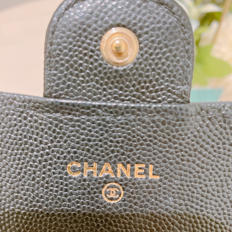 TK1832 Chanel 香奈兒黑色荔枝牛皮中長皮夾Classic Flap Small Long Wallet Caviar Black X GHW-52