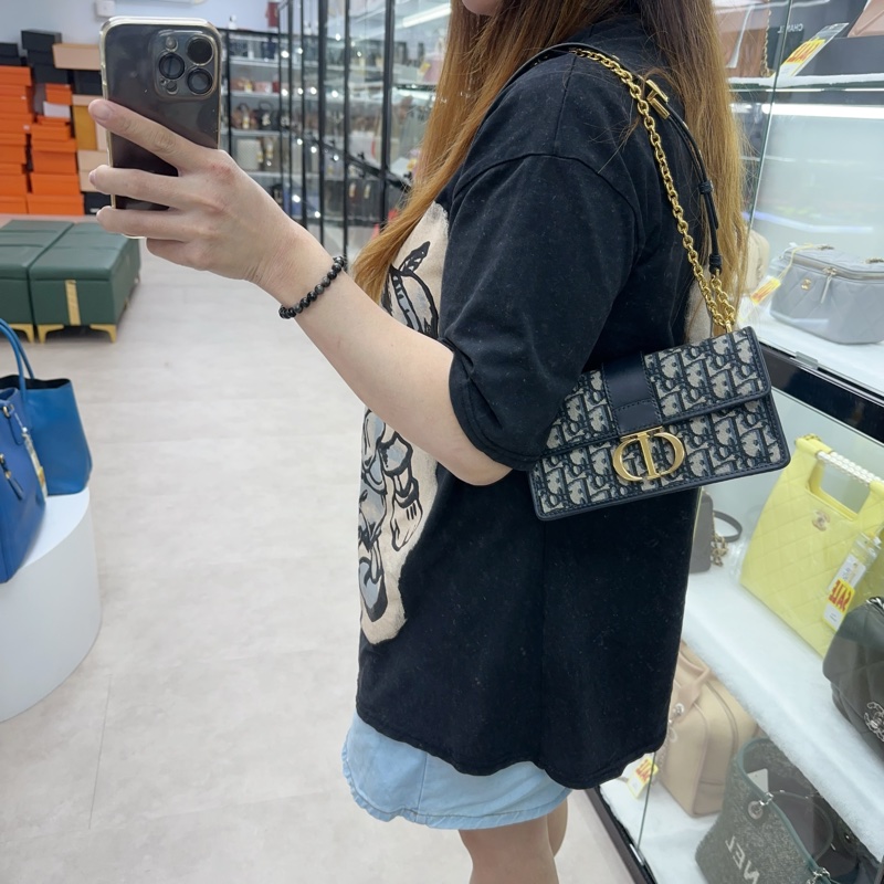 DIOR Montaigne 30 Small Size 晶片款 2024年 單肩斜肩包-1