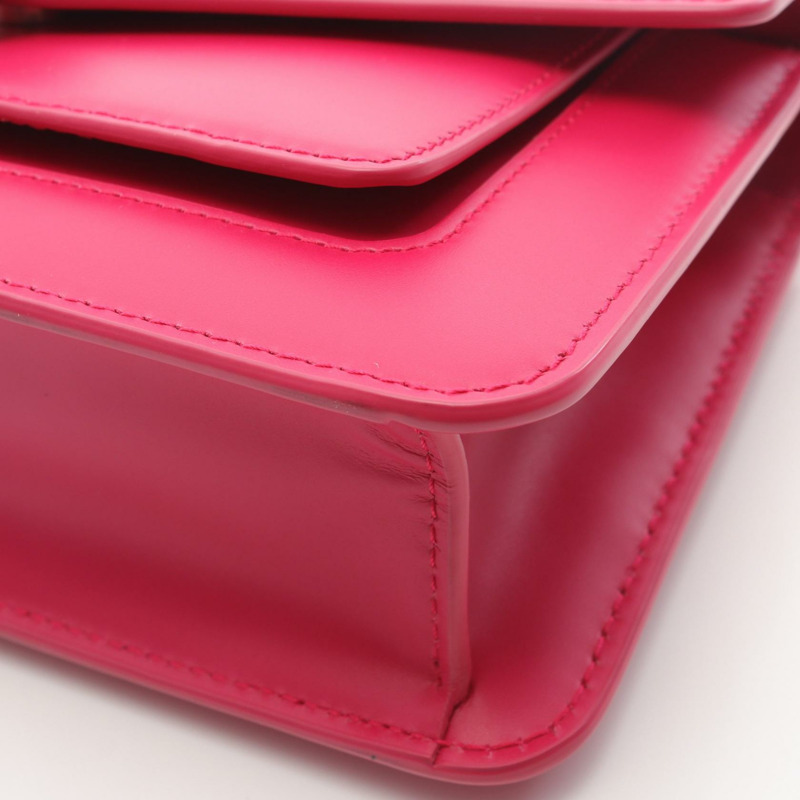 寶格麗 Serpenti Forever 鏈條單背包，皮革材質，洋紅色，二手女款-5