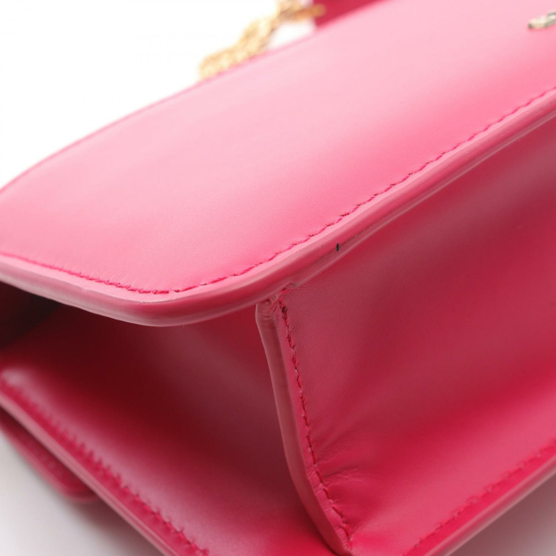 寶格麗 Serpenti Forever 鏈條單背包，皮革材質，洋紅色，二手女款-6