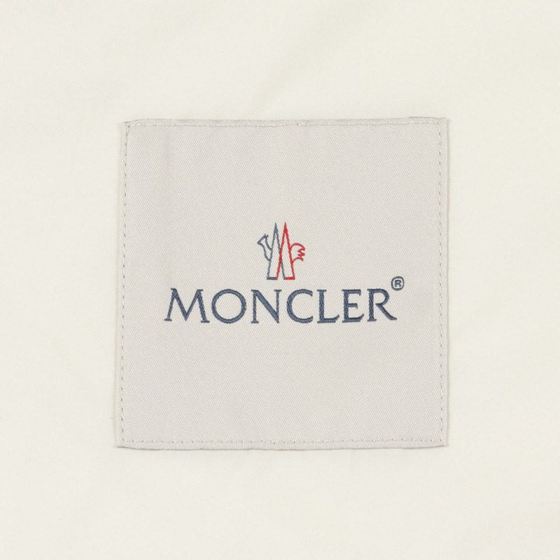 MONCLER CLISSON 帶帽女用短袖夾克，聚酯纖維，白色，2號，二手-2