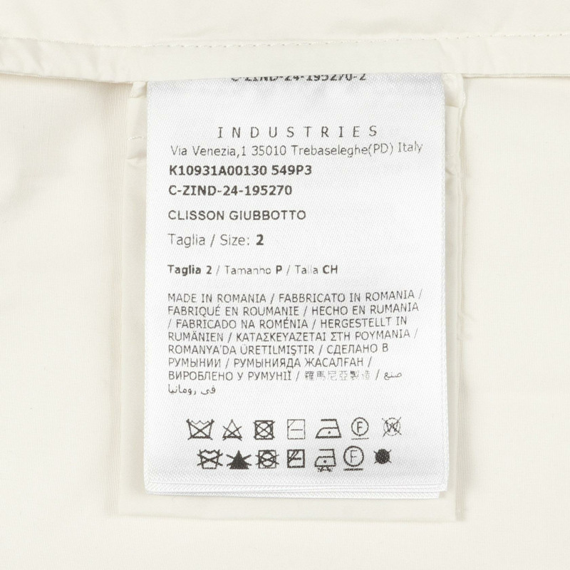 MONCLER CLISSON 帶帽女用短袖夾克，聚酯纖維，白色，2號，二手-4