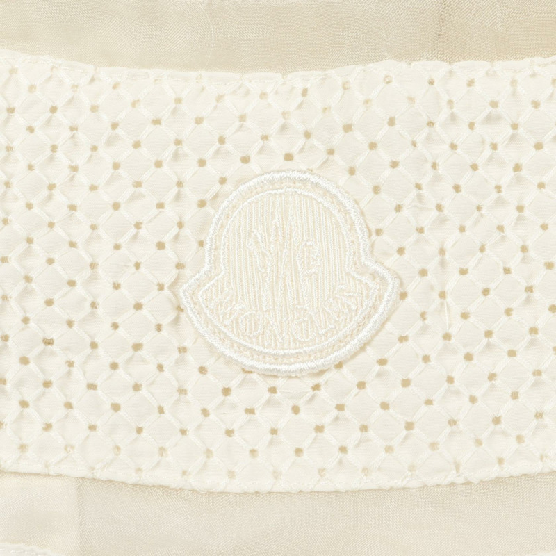 MONCLER CLISSON 帶帽女用短袖夾克，聚酯纖維，白色，2號，二手-5