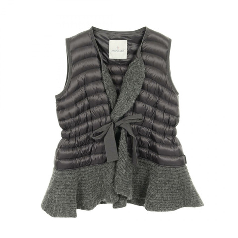 MONCLER MAR 羽絨背心 尼龍 灰色 1 碼 二手 女款