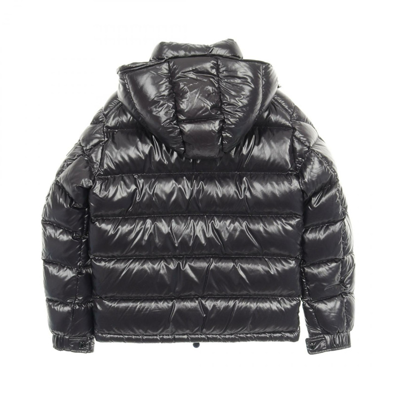 MONCLER MAYA 男士黑色尼龍連帽拉鍊羽絨外套 #0 二手-1