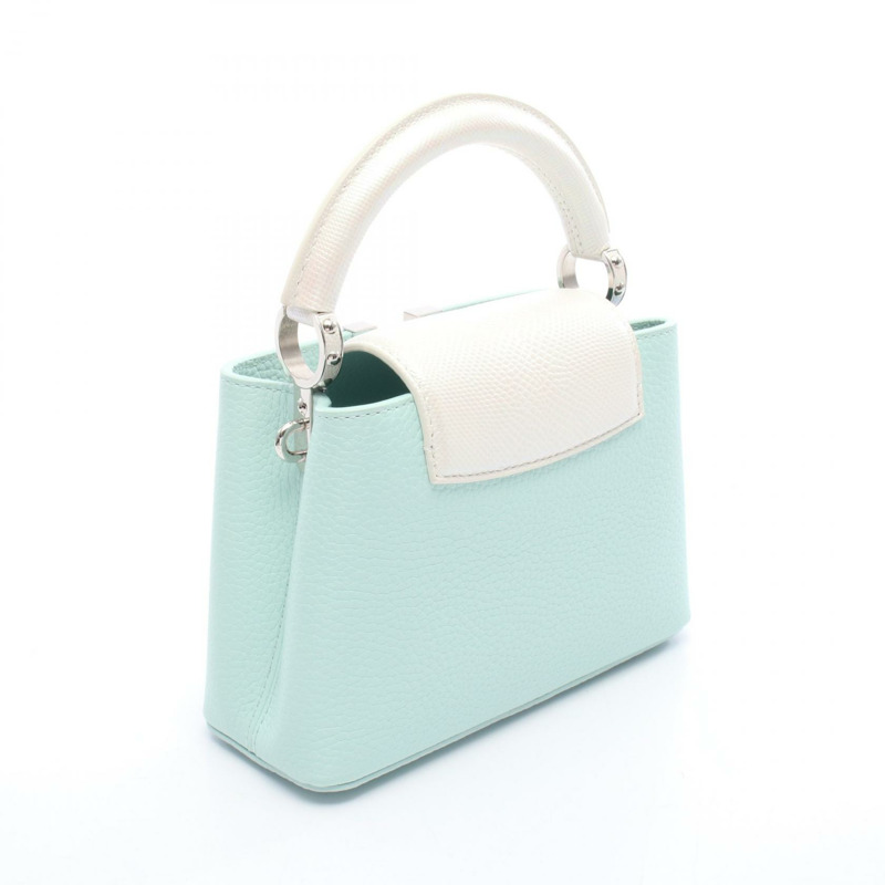 路易威登 Capucine 迷你手袋 N85829 皮革 蛋白石綠 白色 汽油藍 LV-1