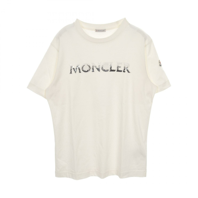 MONCLER Logo 短袖T卹 純棉 白色 #S 二手 女款-0