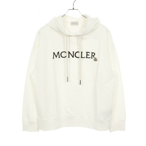 MONCLER Logo連帽衫 8G00026 純棉 白色 #M 二手 女款