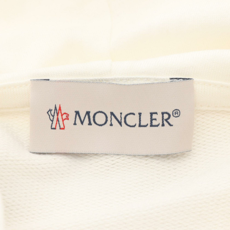 MONCLER Logo連帽衫 8G00026 純棉 白色 #M 二手 女款-2