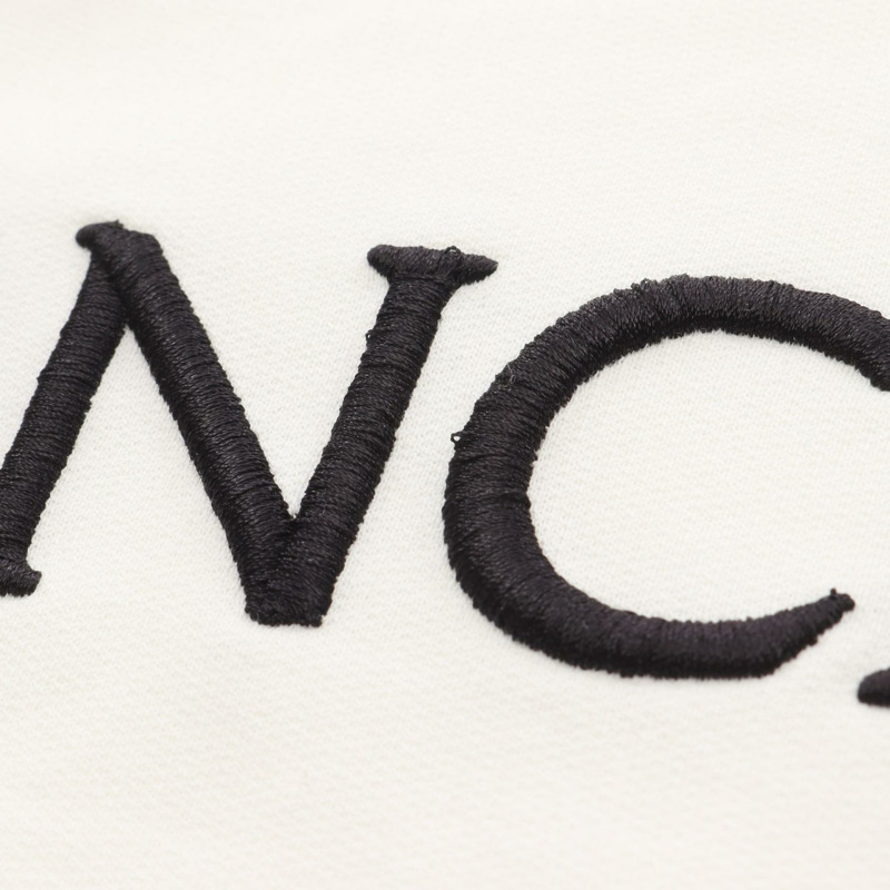 MONCLER Logo連帽衫 8G00026 純棉 白色 #M 二手 女款-4