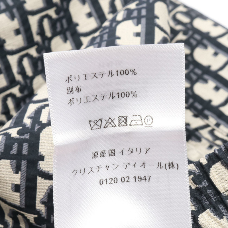 Christian Dior Oblique 迷你褲，聚酯材質，海軍藍/米色，#I40，二手女裝 CD-3