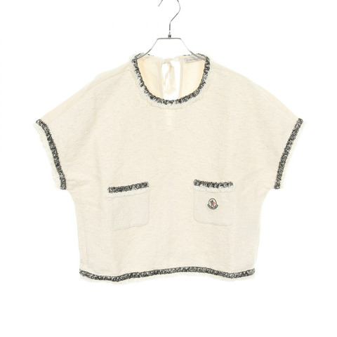 MONCLER MANICHE CORTE 短袖襯衫 8C00009 棉 米色 #S 二手 女款