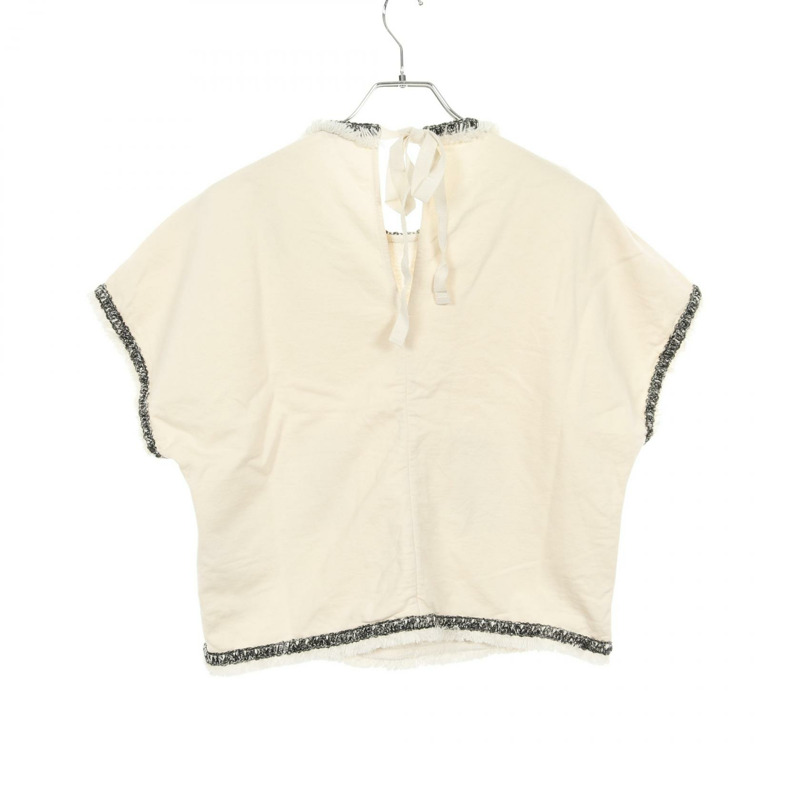 MONCLER MANICHE CORTE 短袖襯衫 8C00009 棉 米色 #S 二手 女款-1