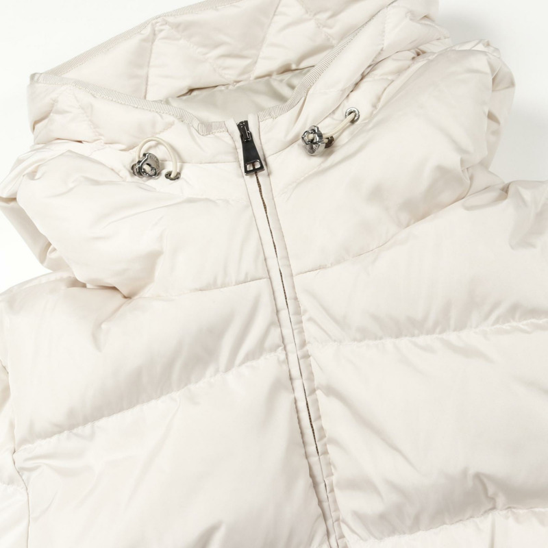 MONCLER AVOCETTE 羽絨服，帶帽拉鍊，尼龍材質，白色，3 碼，二手女款-9