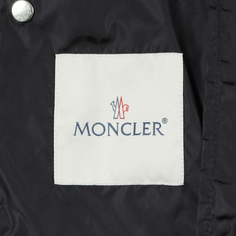 MONCLER GRIMPEURS 夾克衫 1A00090 尼龍海軍藍白色紅色 #0 二手男式-2