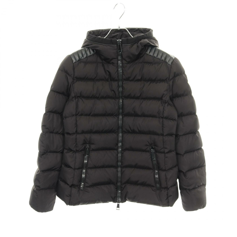 MONCLER TETRAS 帶帽羽絨衣 4580185 尼龍黑色 4 碼 二手 女款-0