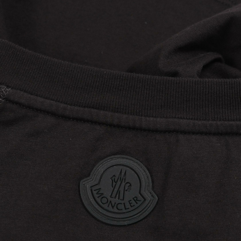 MONCLER 標誌短袖T卹，純棉，黑白配色，M碼，二手男款-5