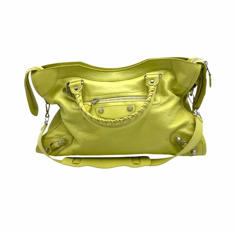 【美收精品】BALENCIAGA 黃色手提包 B-970【隔月月中將轉賣至日本 上架期限30天】