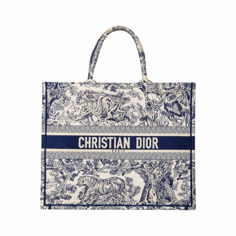 DIOR迪奥刺繡大號Book Tote托特包