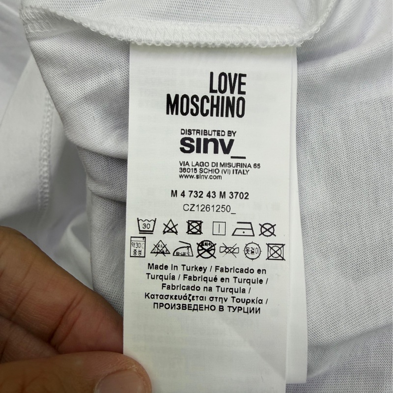 Moschino 白色T 恤-4