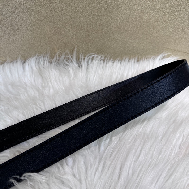 Dior 黑牛皮霧金皮帶 34腰-3