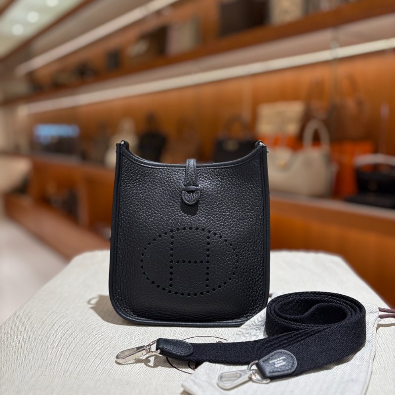 【現貨｜快速出貨】Hermès 愛馬仕 Evelyne 16 TPM Amazone 黑色｜W刻2024年｜銀釦｜全新附盒-0
