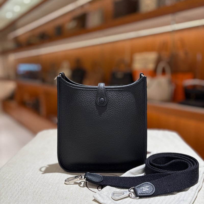 【現貨｜快速出貨】Hermès 愛馬仕 Evelyne 16 TPM Amazone 黑色｜W刻2024年｜銀釦｜全新附盒-3