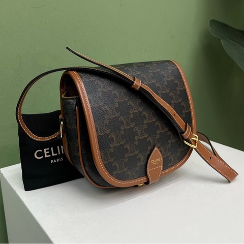 Celine老花馬鞍包