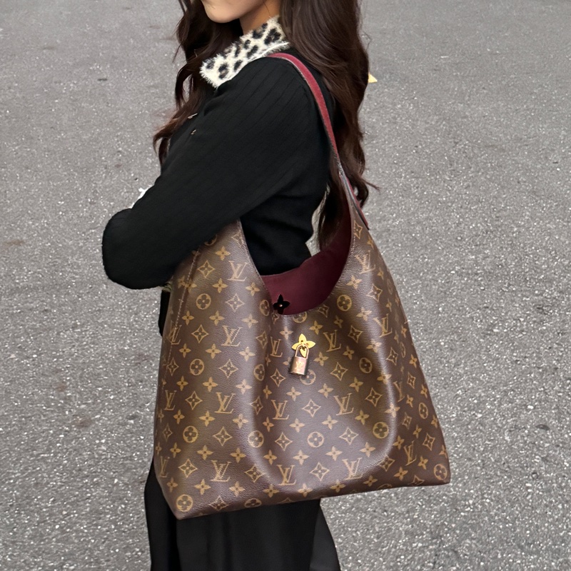 （絕美稀少🌹） LV Flower Hobo 限量發售 肩背包 專櫃11萬！-30