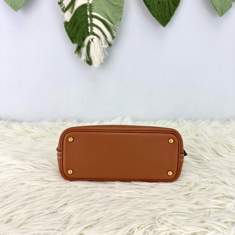 HERMES Mini Bolide 金棕色金扣 迷你保齡球包 Z Stamp-5