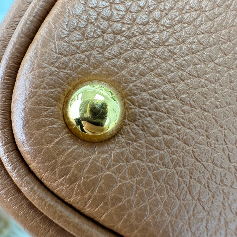 HERMES Mini Bolide 金棕色金扣 迷你保齡球包 Z Stamp-12