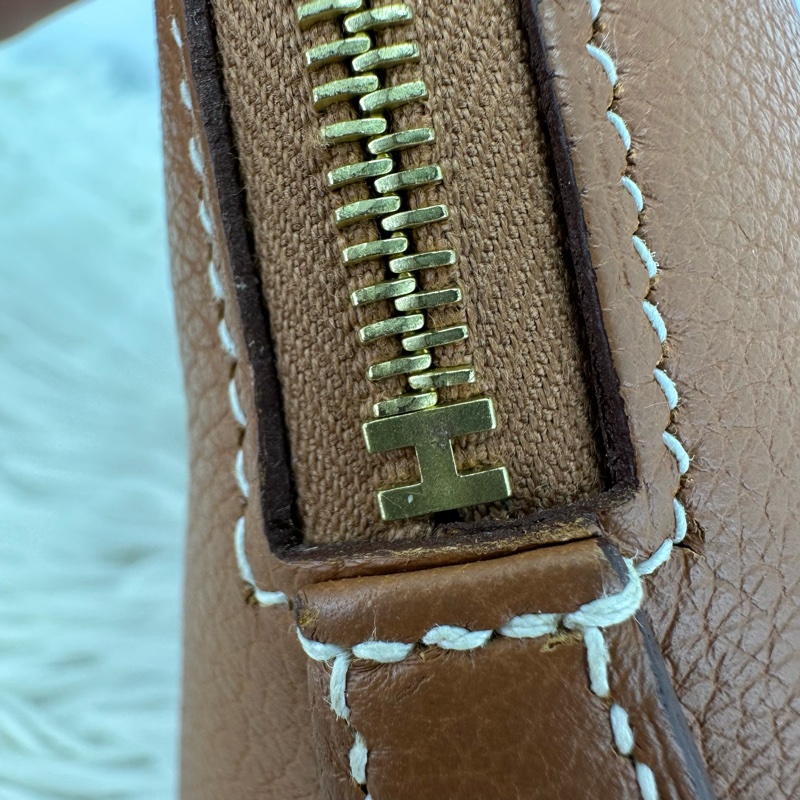 HERMES Mini Bolide 金棕色金扣 迷你保齡球包 Z Stamp-19