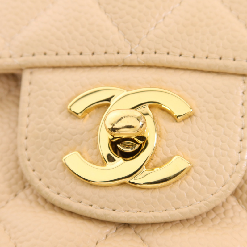 CHANEL 牛皮皮革Classic 25金扣鏈帶肩背袋-9