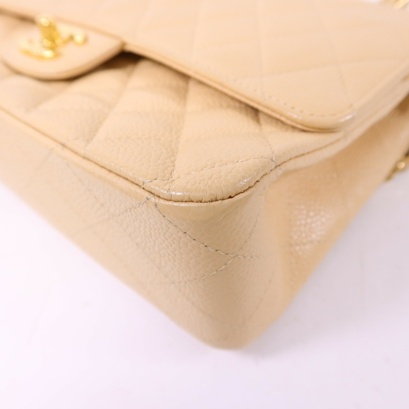 CHANEL 牛皮皮革Classic 25金扣鏈帶肩背袋-10