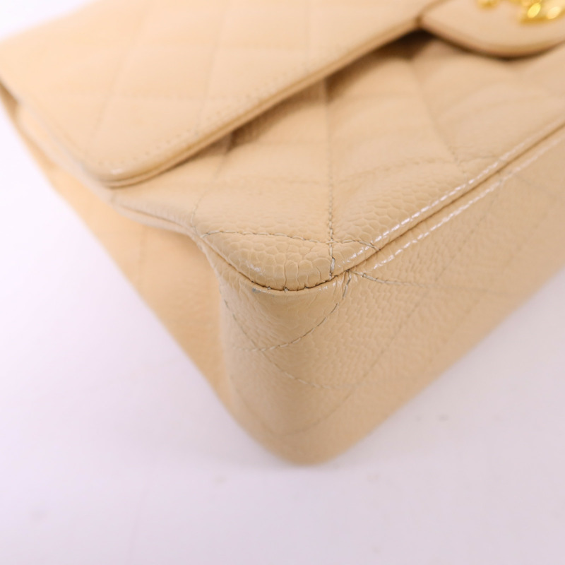 CHANEL 牛皮皮革Classic 25金扣鏈帶肩背袋-11