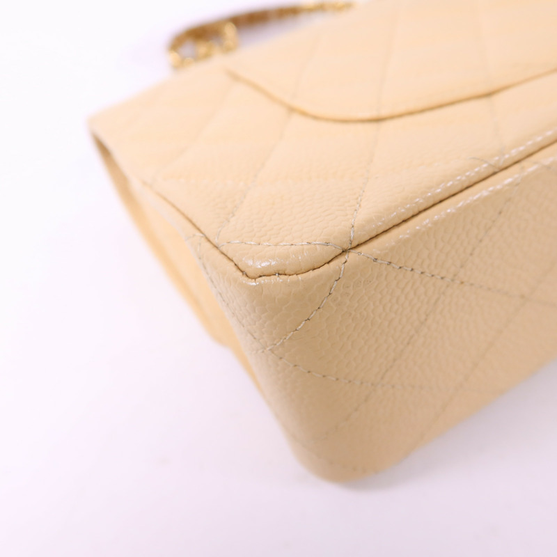 CHANEL 牛皮皮革Classic 25金扣鏈帶肩背袋-13