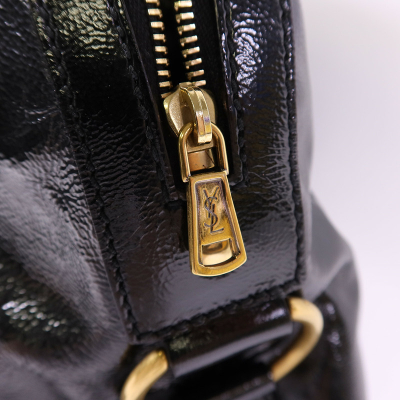YVES SAINT LAURENT 漆皮皮革Shoulder Bag金扣肩背袋-8