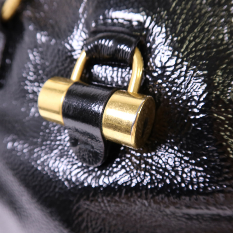 YVES SAINT LAURENT 漆皮皮革Shoulder Bag金扣肩背袋-9