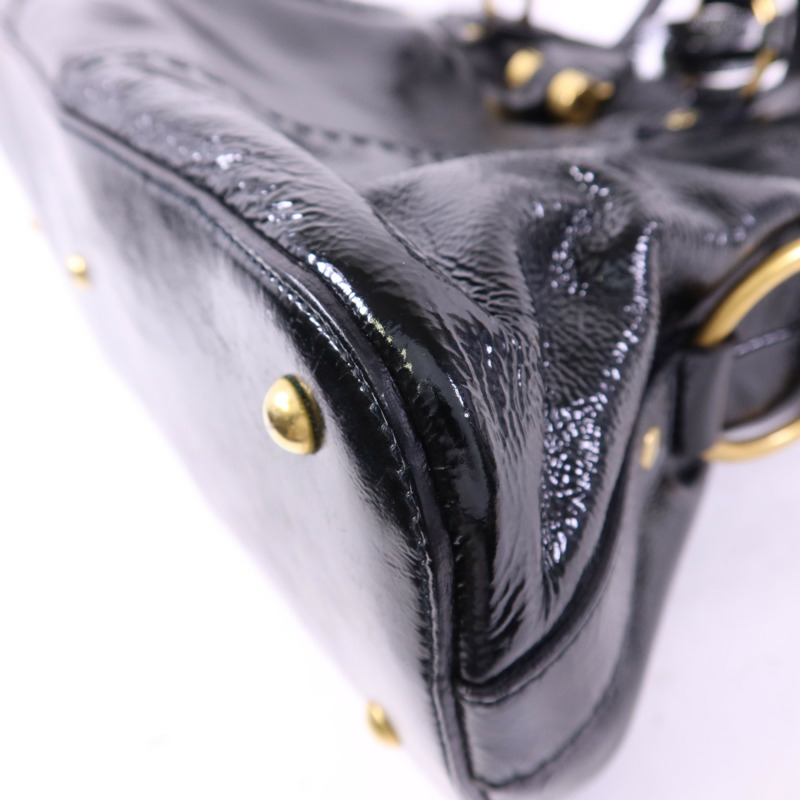 YVES SAINT LAURENT 漆皮皮革Shoulder Bag金扣肩背袋-13