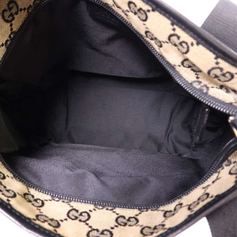 GUCCI 帆布Shoulder Bag銀扣肩背袋-5