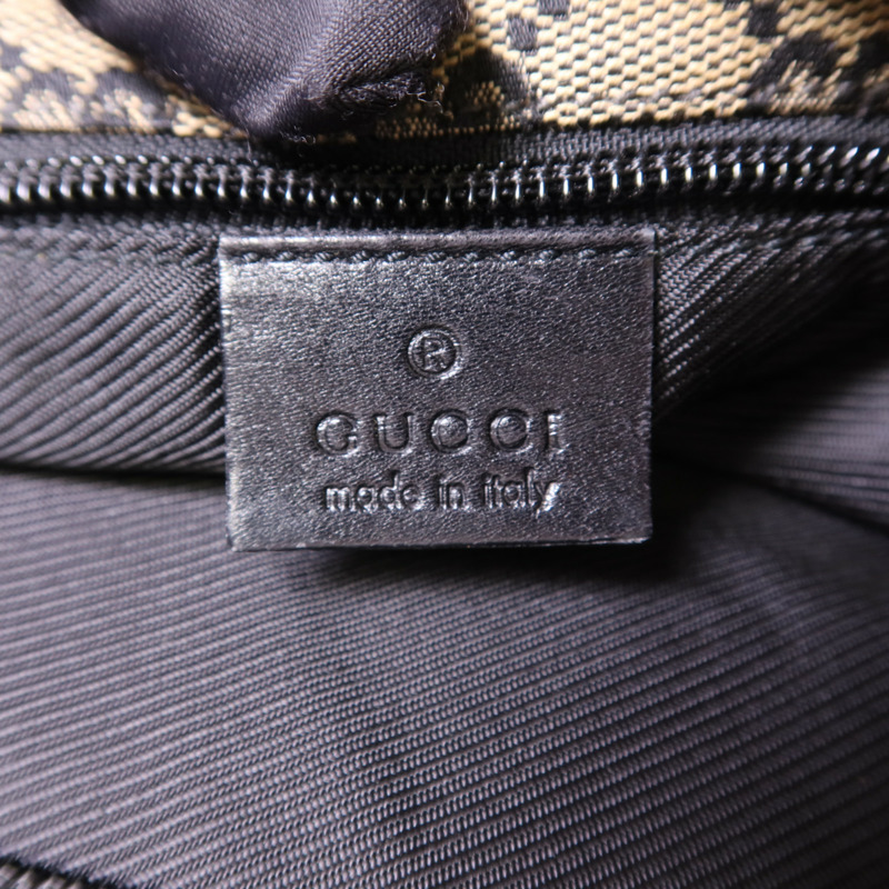 GUCCI 帆布Shoulder Bag銀扣肩背袋-6