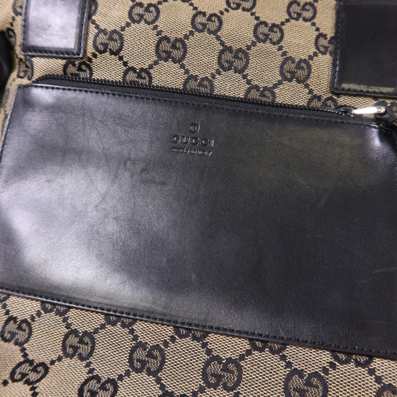 GUCCI 帆布Shoulder Bag銀扣肩背袋-18