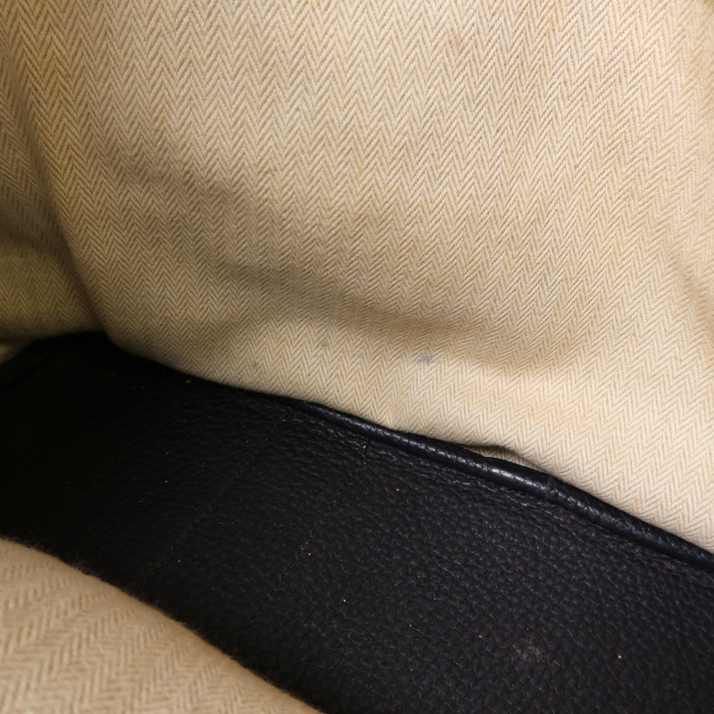 HERMES Negonda皮革Garden Party PM銀扣手挽袋Noir-17