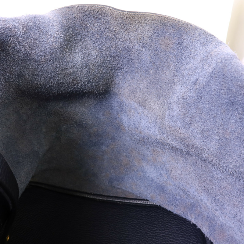 HERMES Clemence皮革Picotin GM金扣手挽袋Bleu Indigo/Orange-15